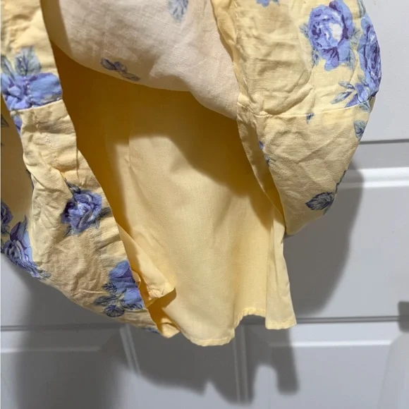 Forever 21 - Yellow Floral Mini Dress, Small - Picture 7 of 7